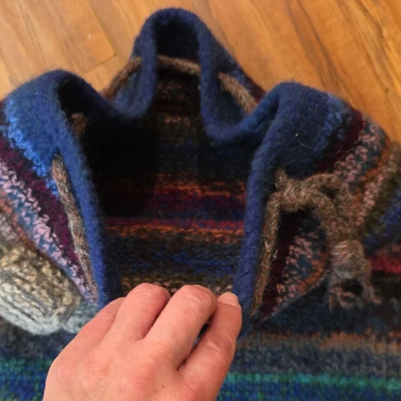 Multicolor Knit Storage Bag